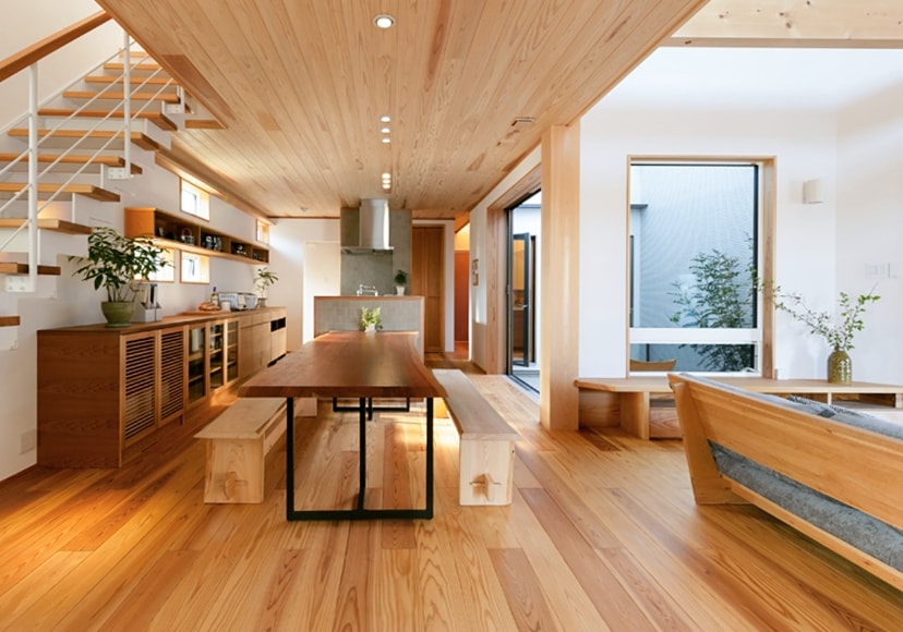 株式会社広和木材で建てた家 木のぬくもりを感じる家 内観写真