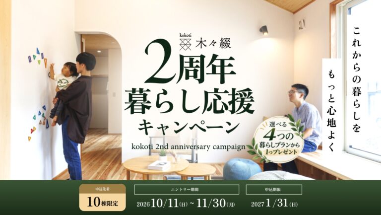 木々綴 2周年キャンペーン アイチャッチ